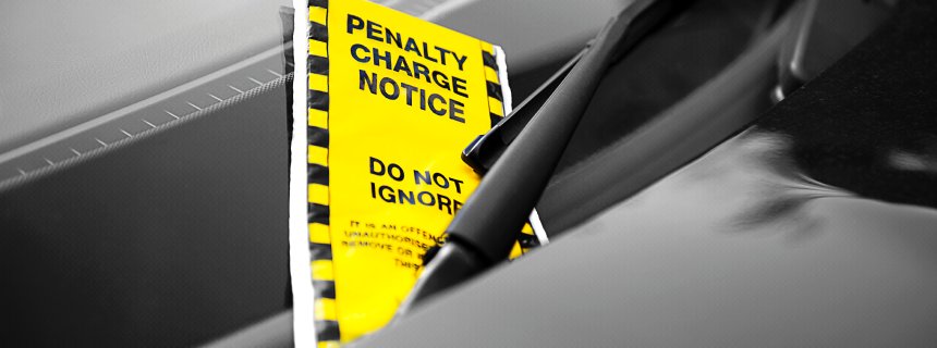 Parking fine on windscreen